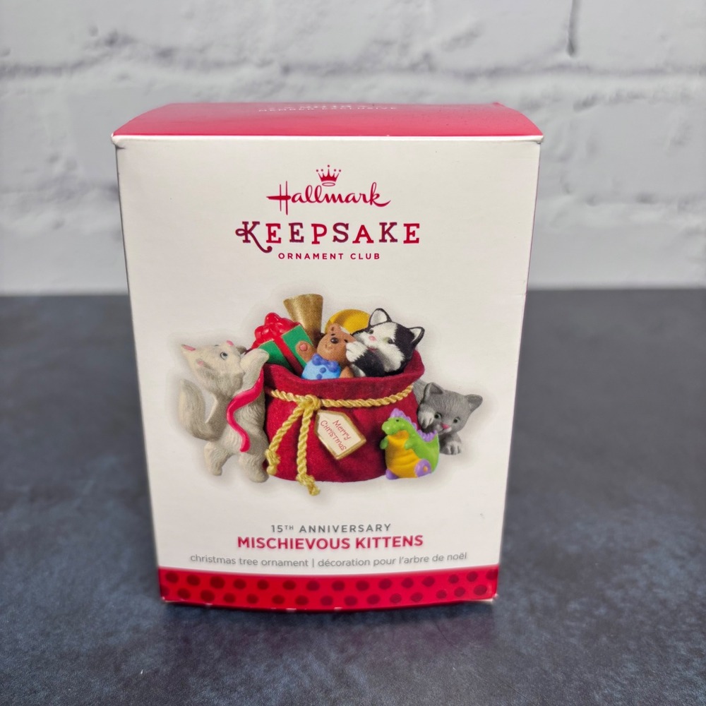 Hallmark Keepsake Mischievous Kittens 15th Anniversary 2013 KOC Ornament